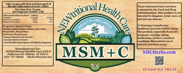 MSM+ C capsules